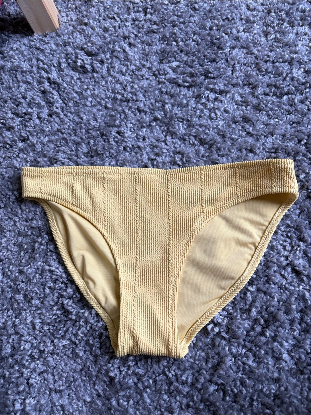Aerie Yellow Ribbed Bikini Bottoms, size small